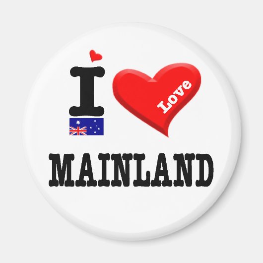 Aimant MAINLAND - I Love (Devant)