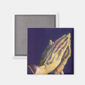 Aimant Mains anciennes priant avec l'étoile de Bethléem (Recto/Verso)