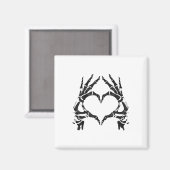 Aimant Mains de coeur de squelette - Halloween - Mains de (Recto/Verso)