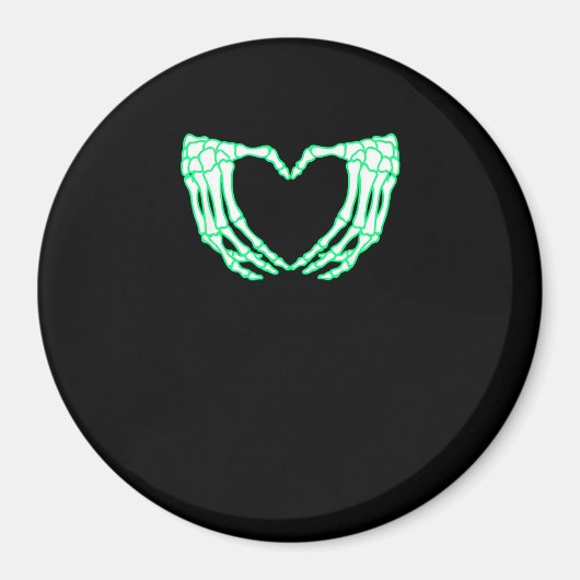 Aimant Mains de squelette, Coeur, Costume d'Halloween de (Devant)