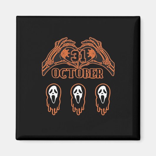 Aimant Mains De Squelette Pour Halloween Classique (Devant)
