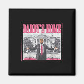 Aimant Mains larges devant la Maison de Papa Blanc Pi (Devant)