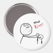 Aimant Maintenant Kiss Rage Face Comic Mème (Recto/Verso)