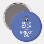 Aimant Maintenir le calme et le Brexit sur Theresa May — (Recto/Verso)