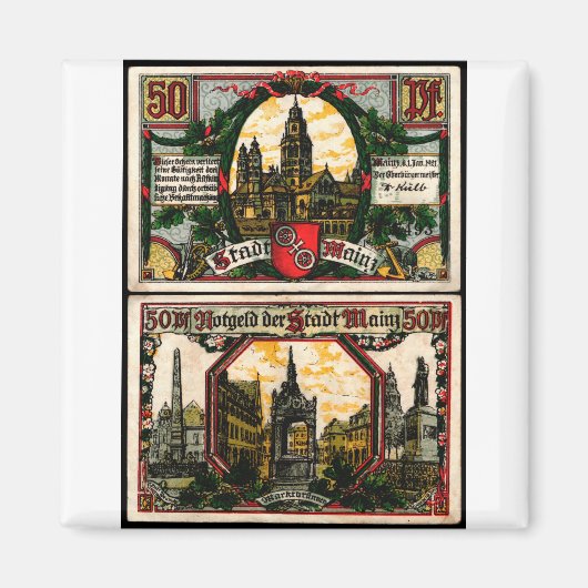 Aimant Mainz 50 Pfg 1921 (Devant)