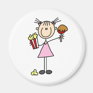 Aimant Maïs éclaté et caramel Apple à l'aimant juste