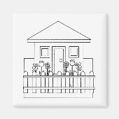 Aimant Maison avec clôture (Devant)