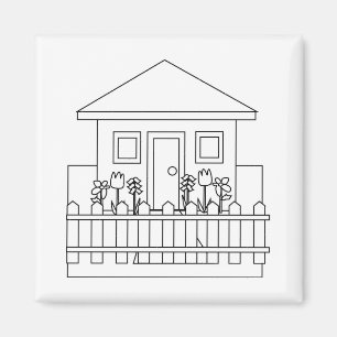 Aimant Maison avec clôture