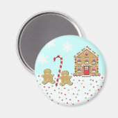 Aimant Maison de biscuits de Noël mignonne (Recto/Verso)