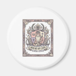 Aimant Maison de chats Blason de chat Armoiries Vintage
