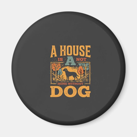 Aimant Maison de chien vintage (Devant)