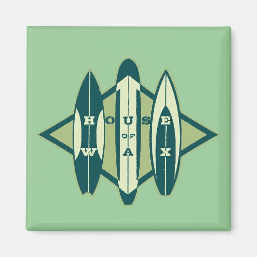 Aimant Maison de cire de surfeur (Devant)