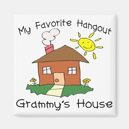 Aimant Maison de Grammy de Hangout favori (Devant)
