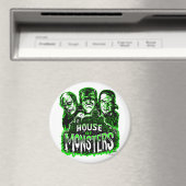 Aimant Maison de Monsters classique horreur (In Situ (Lave-vaisselle))