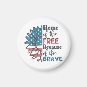 Aimant Maison des libres à cause de la 4 juillet courageu