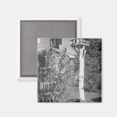 Aimant Maison d'oiseaux dans le jardin (Recto/Verso)