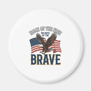 Aimant Maison du Libre Aigle Brave Design de T-shirt Patr