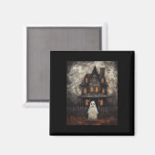 Aimant Maison Hantée Ghost Midnight Halloween Ghost Spook (Recto/Verso)