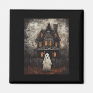 Aimant Maison Hantée Ghost Midnight Halloween Ghost Spook