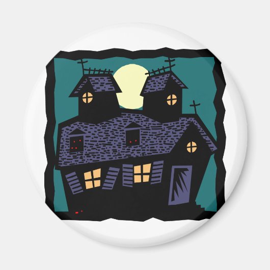 Aimant Maison Hantée La Nuit (Devant)