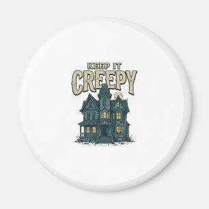 Aimant Maison Hantée Vintage Creepy Halloween Dés