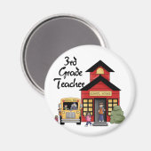 Aimant Maison scolaire T-shirts et cadeaux d'enseignant d (Recto/Verso)
