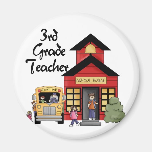 Aimant Maison scolaire T-shirts et cadeaux d'enseignant d (Devant)