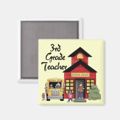 Aimant Maison scolaire T-shirts et cadeaux d'enseignant d (Recto/Verso)