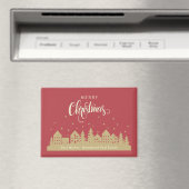 Aimant Maisons d'hiver Noël | Immobilier personnalisé (In Situ (Lave-vaisselle))