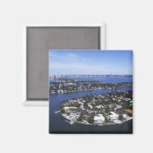 Aimant Maisons d'île privée de Biscayne Bay, Star (Recto/Verso)