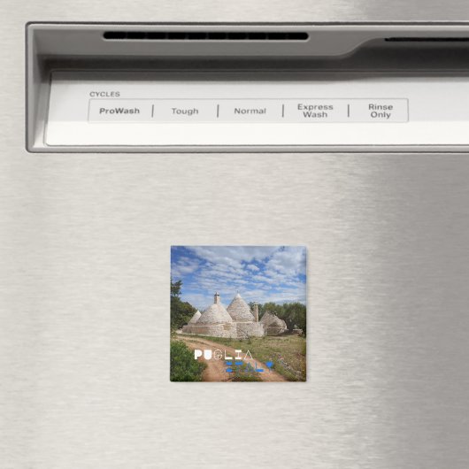 Aimant Maisons Trulli dans les Pouilles/Pouilles (In Situ (Lave-vaisselle))