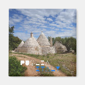 Aimant Maisons Trulli dans les Pouilles/Pouilles (Devant)