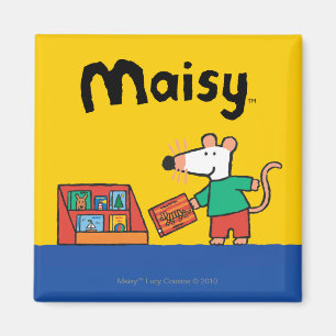 Aimant Maisy avec livres de bibliothèque