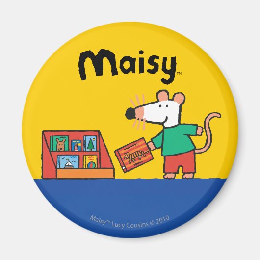 Aimant Maisy avec livres de bibliothèque (Devant)