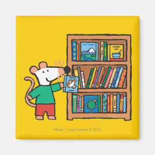 Aimant Maisy et une étagère des livres