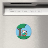 Aimant Maisy Lit Son Livre De Bibliothèque En Dehors (In Situ (Lave-vaisselle))