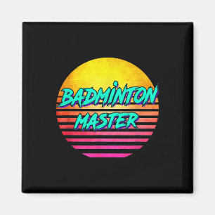 Aimant Maître de badminton rétro des années 80