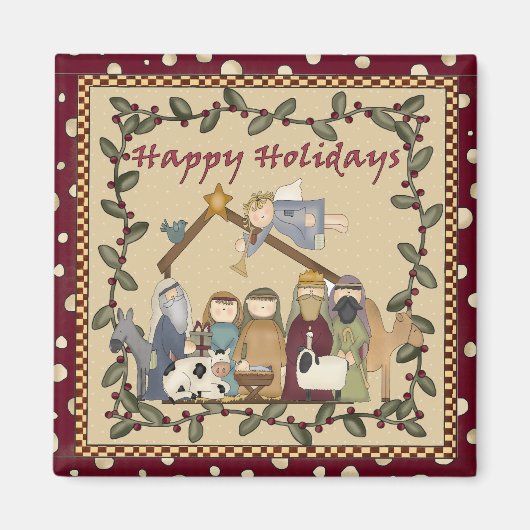 Aimant Maître de la Nativité de Noël (Devant)