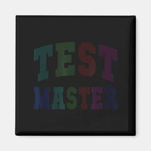 Aimant Maître de test drôle journée de test mode professe (Devant)