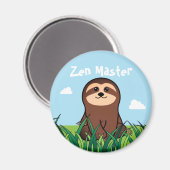 Aimant "Maître Zen" kawaii Sloth (Recto/Verso)