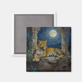 Aimant Majestic Leopard on Cliff Ledge (Recto/Verso)