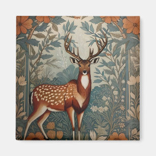 Aimant Majestic Stag William Morris Inspiré Floral