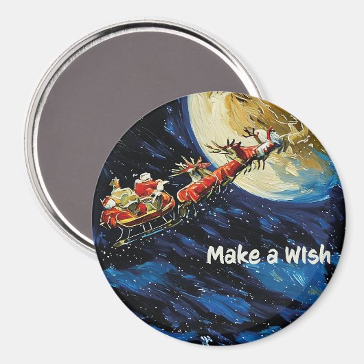 Aimant Make a Wish magnet, Christmas small gift (Recto/Verso)