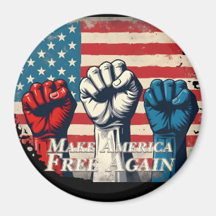 Aimant Make America Free Again Œuvre d'art