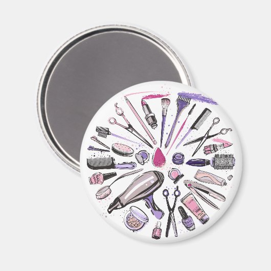 Aimant Makeup circle design (Recto/Verso)