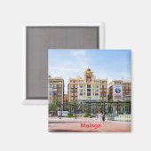 Aimant Malaga. Vue sur le centre ville (Recto/Verso)