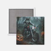 Aimant Malamute d'Alaska à moto Halloween Épouvantable (Recto/Verso)
