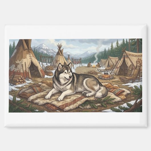 Aimant Malamute indigène (Recto)