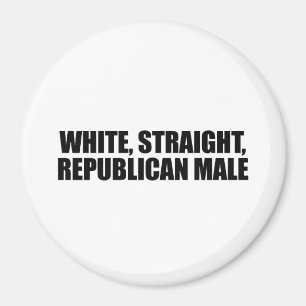 Aimant Mâle républicain droit blanc