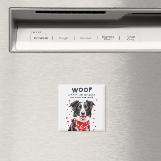 Aimant Malheur à vous plus que la frontière Collie Coeur (In Situ (Lave-vaisselle))